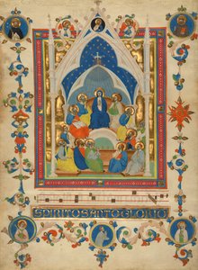 Pünkösd a Sant"Agnese Laudario-ból, 1340 körül